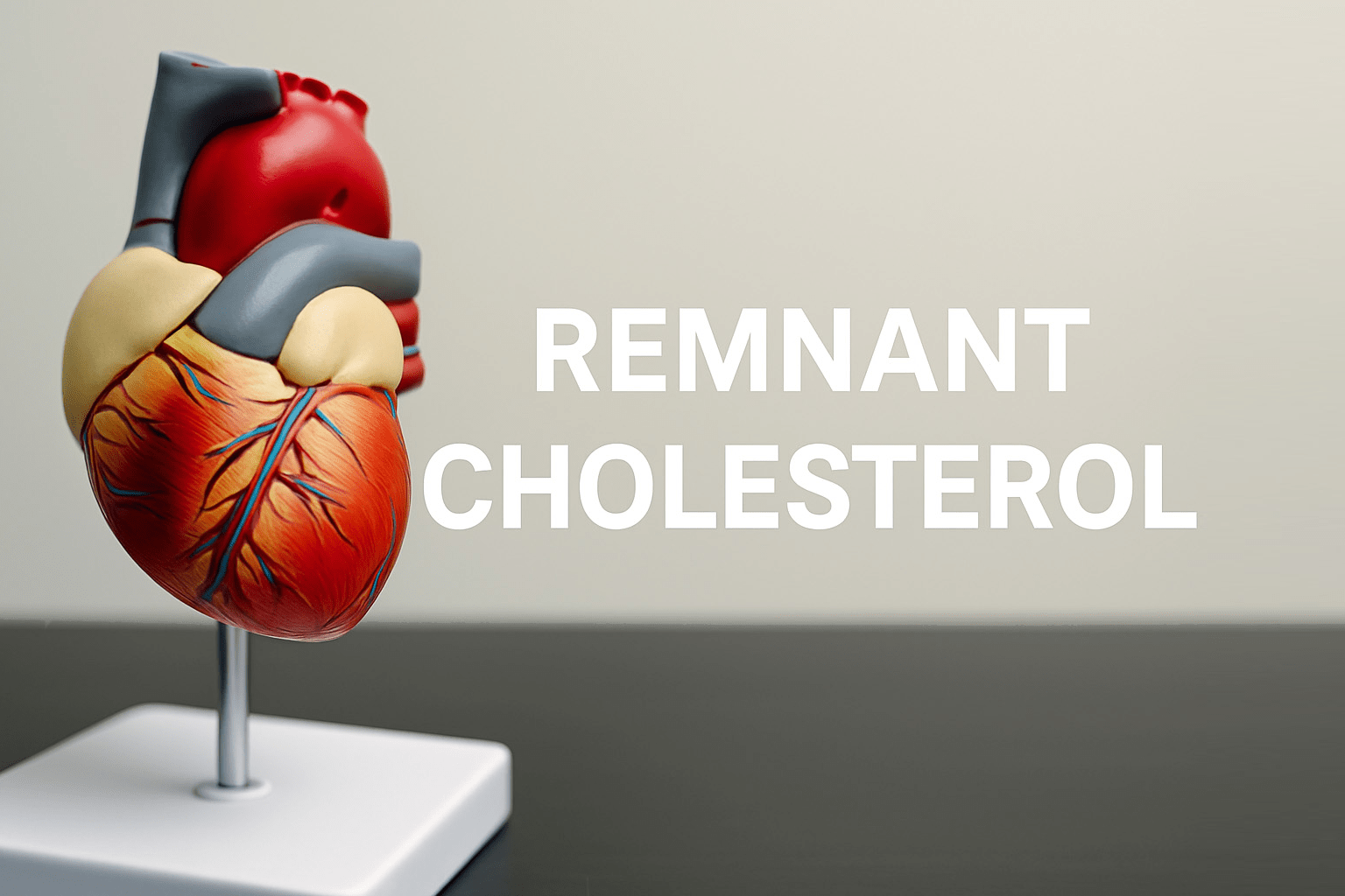 Figure of a model heart next to the text "Remnant Cholesterol."